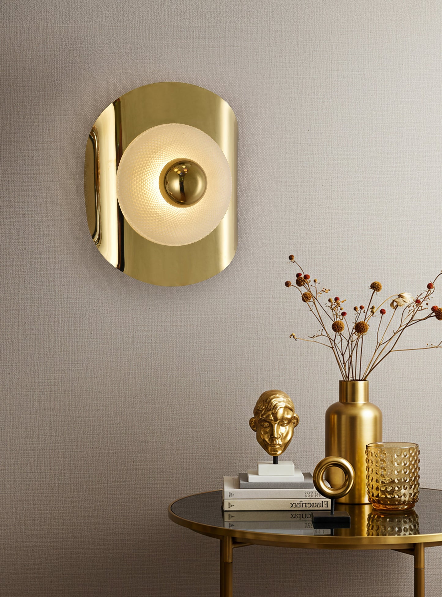 Delta Kıvrım Aplik Platin Siyah