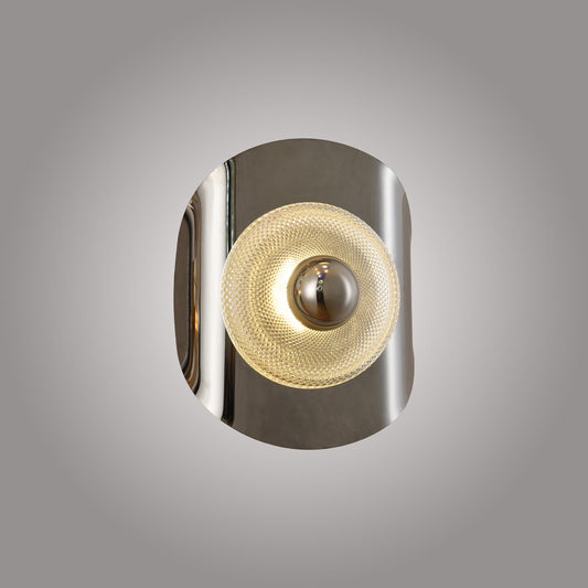 Delta Kıvrım Aplik Platin Siyah