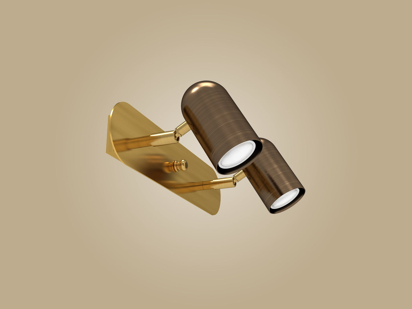 İkili Lazer Spot Serisi / Mat Pirinç